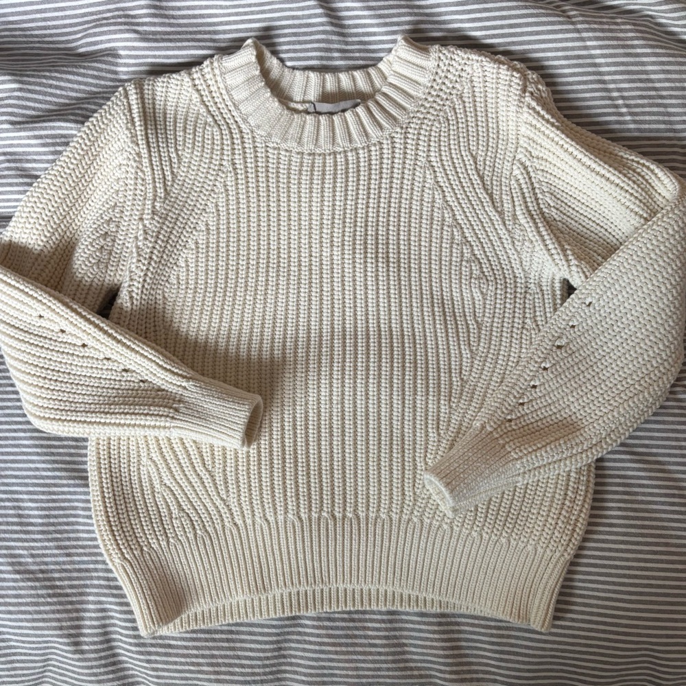 Everlane Cream Women's Crew Neck Sweater, size small - Picture 1 of 7